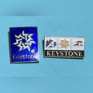 Two KEYSTONE SOUVENIR , collectibles Ski pins